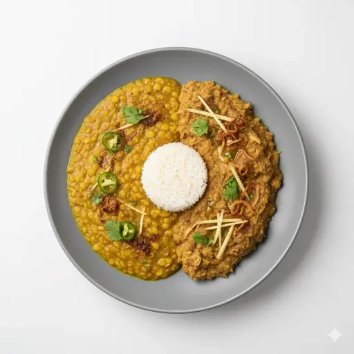 Daal/Daleem Chawal + Shami kabab